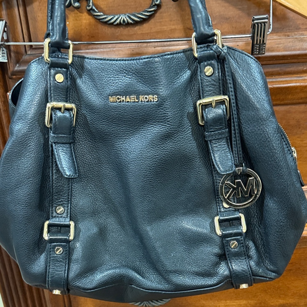 Michael Kors Black Leather Shoulder Bag